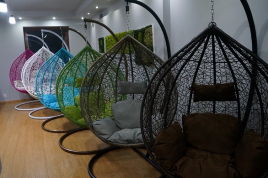 Fotel wiszący rattan "KOKON" - 6 kolorów