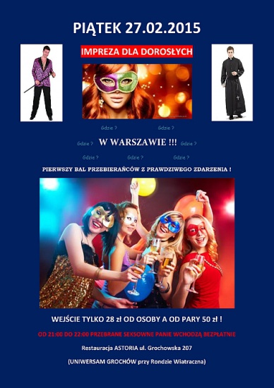 BAL PRZEBIERAŃCÓW w piątek 27.02.2015