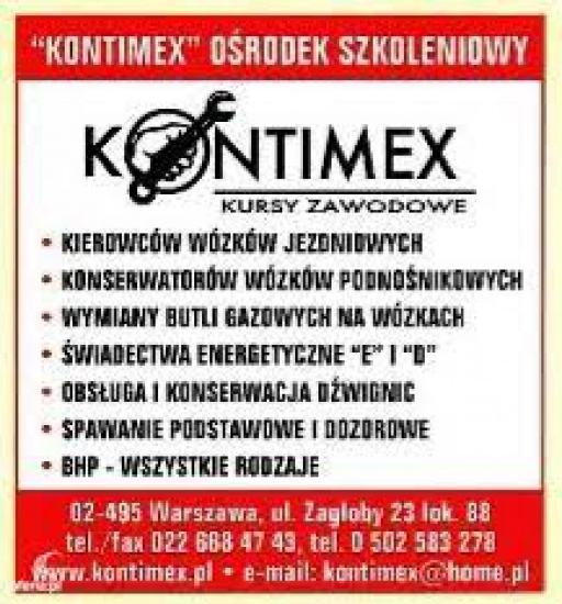Kurs na zaświadczenie na WÓZKI WIDŁOWE