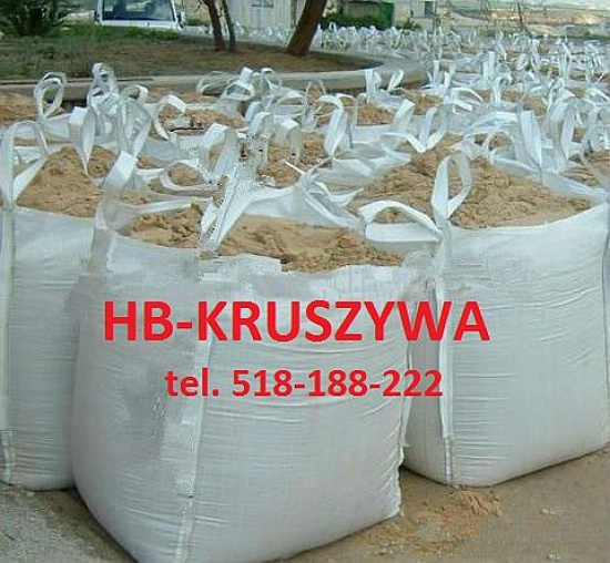 Kruszywa w workach 25 kg: piasek, żwir Warszawa