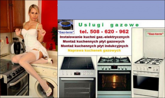 GAZ - kuchnia,piecyk-podłączenie,wymiana.