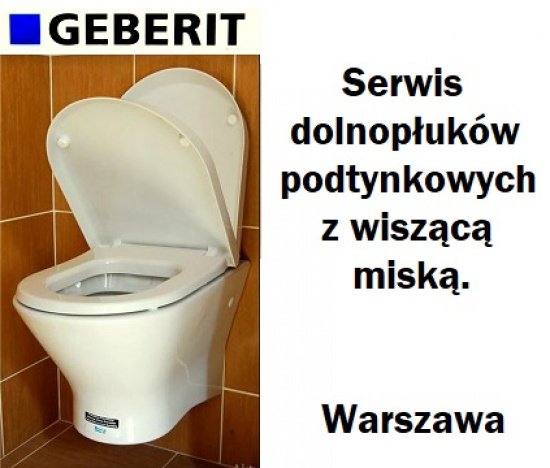 GEBERIT - WC serwis spłuczek podtynkowych z wiszącą miską.
