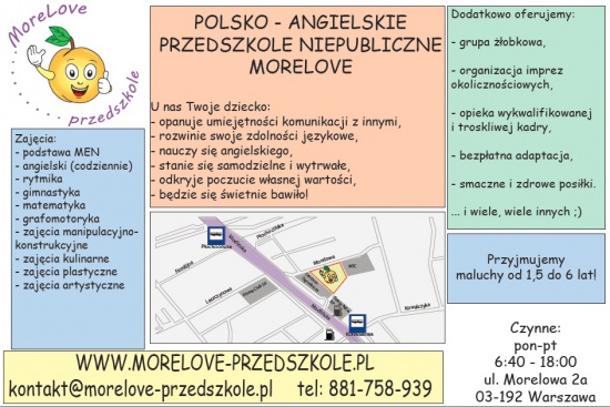 MoreLove Przedszkole - Nowe Polsko-Angielskie przedszkole