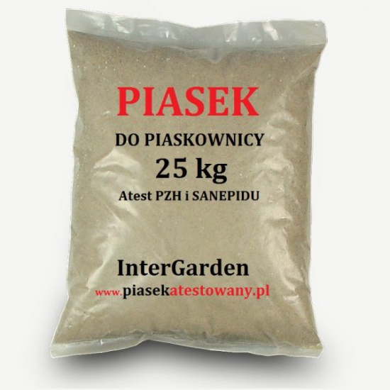 Piasek dla dzieci do piaskownicy w worku 25 kg