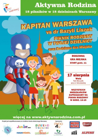PIKNIK RODZINNY ORAZ GRA MIEJSKA KAPITAN WARSZAWA RATUJE STOLICĘ