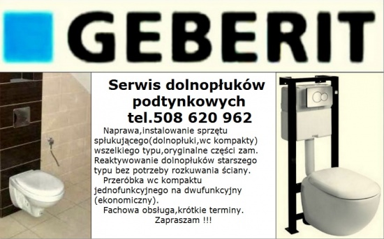 GEBERIT - serwis spłuczek wc podtynkowych.Warszawa.