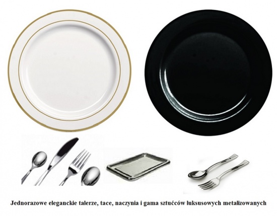 Jednorazowe naczynia, talerze, sztućce
