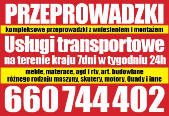 Tania Bagażówka Przeprowadzki Transport Przewóz Rzeczy W-wa