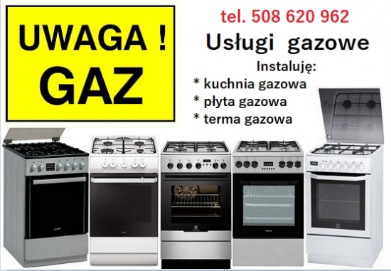 GAZOWE kuchenki,płyty grzewcze itp.- instalowanie,uprawnienia gaz