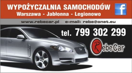 Wypozyczalnia samochodow Rebe Car Modlin